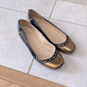 Christian Louboutin - Ballet Flats - Leather Gold for Women